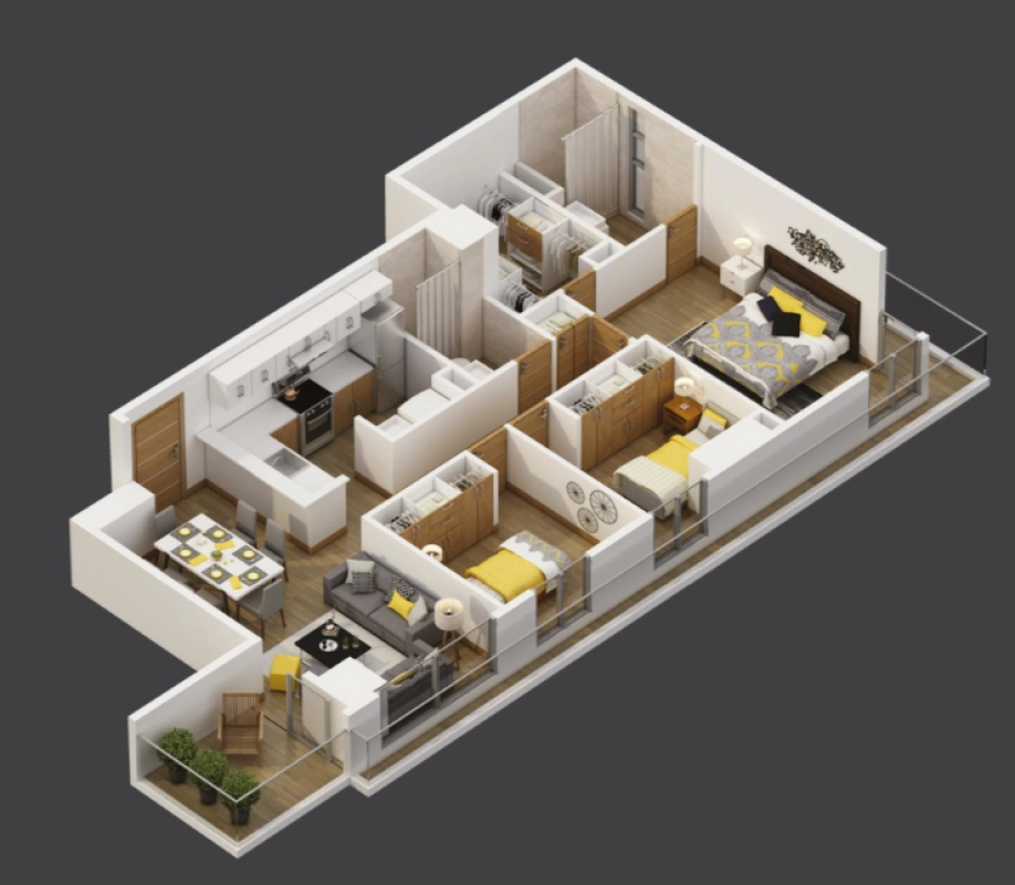 Apartamento de 3 dormitorios en venta zona 10