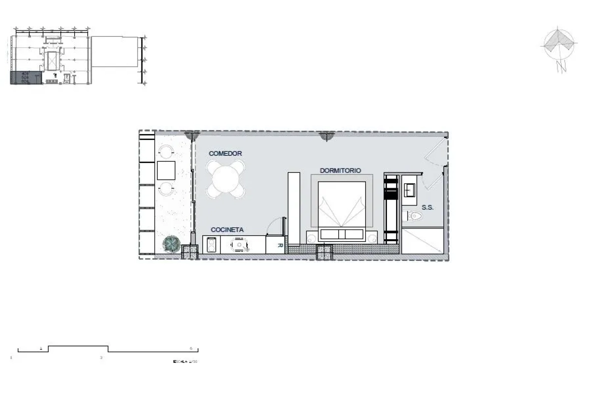 Apartamento tipo estudio en Zona 1